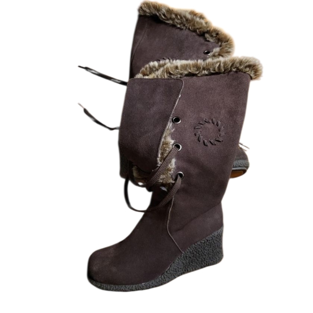 Others Follow Dark Brown Fur-Lined Winter Boots